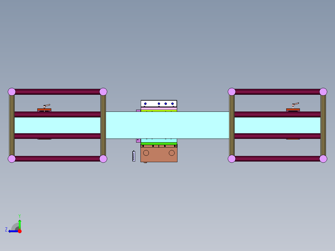 弯曲杆压直装置右视图