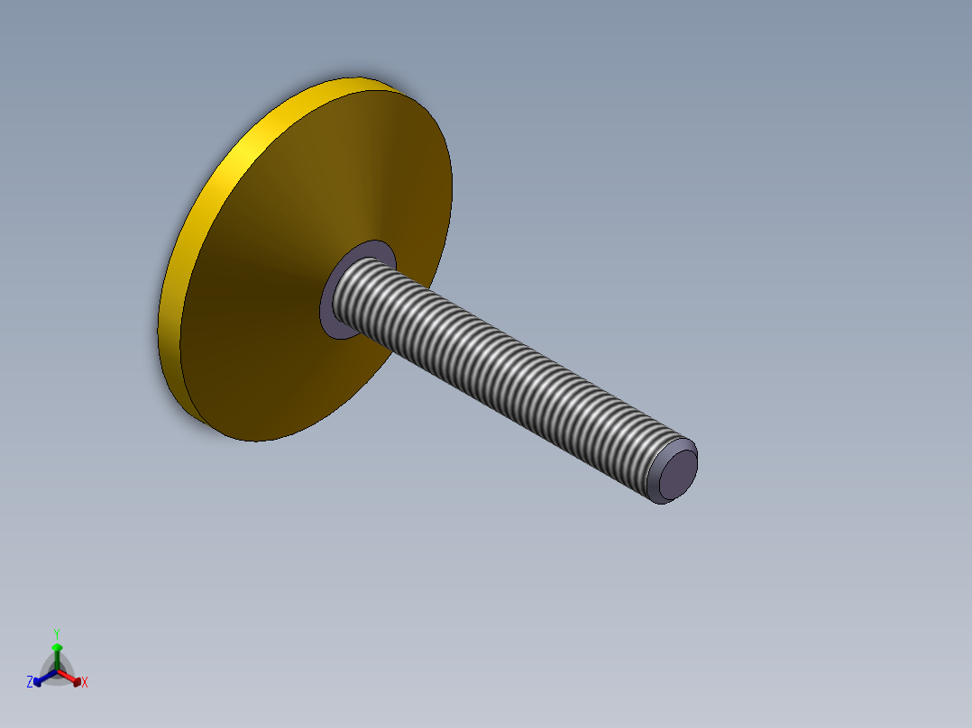 双孔脚杯∮100×M16×150正等轴测图