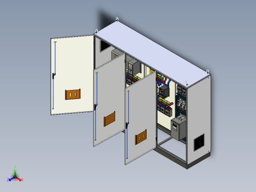 三柜组装双电源刀开关plc软启动控制柜