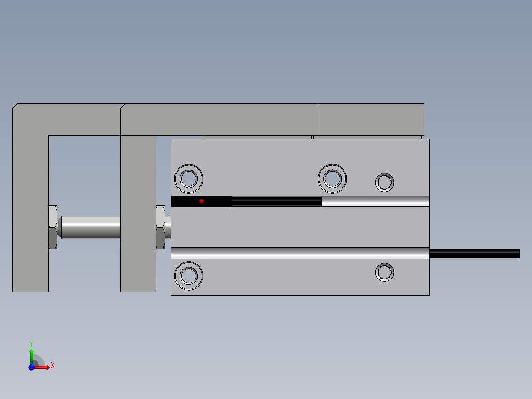气缸HLH16X30S(0)+(DS1-H-2)前视图