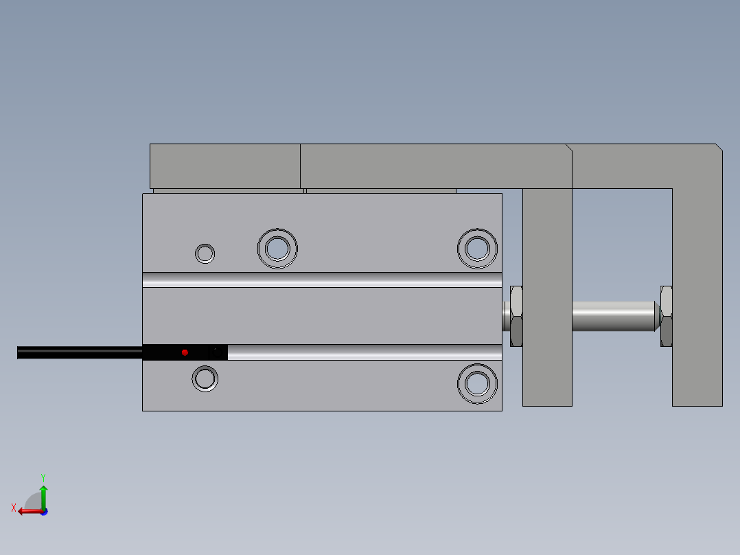 气缸HLH16X30S(0)+(DS1-H-2)后视图