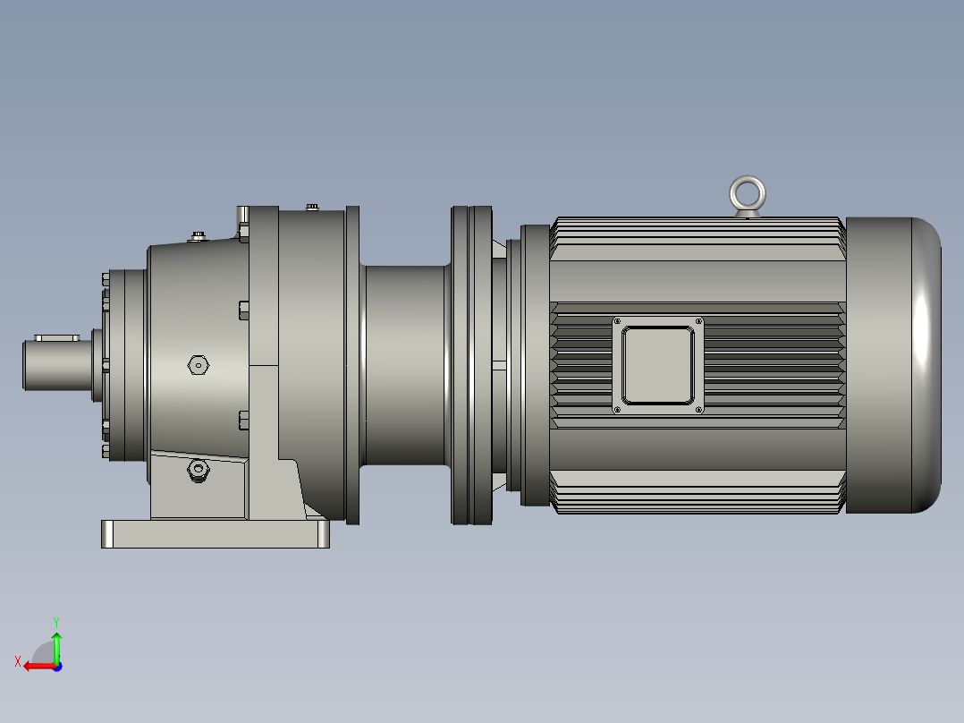 BWD型单级摆线针轮减速机BWD09-23-Y018-4P-M1-1后视图