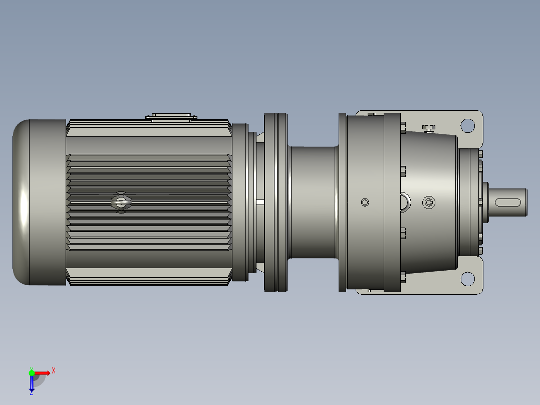 BWD型单级摆线针轮减速机BWD09-23-Y018-4P-M1-1俯视图