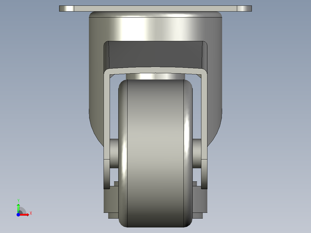 福马4寸黑色调节脚5前视图