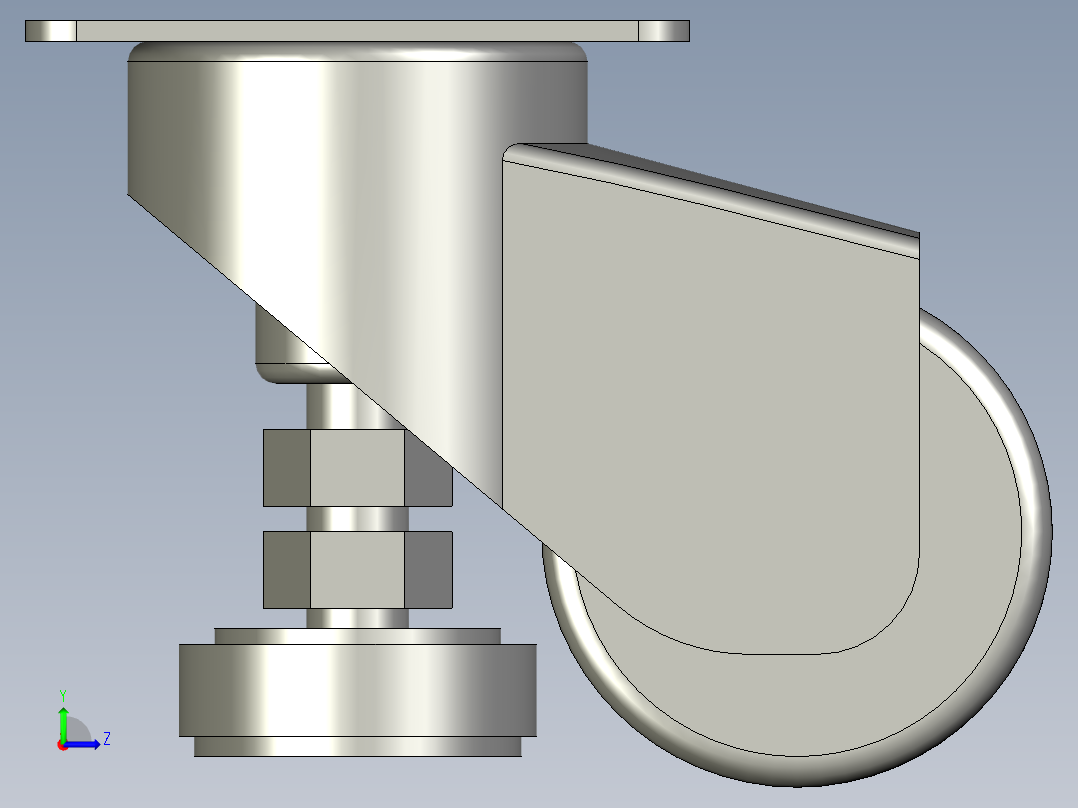 福马4寸黑色调节脚5左视图