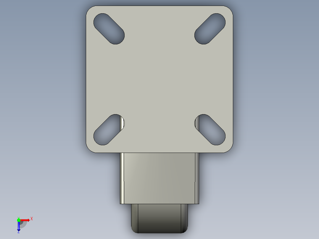 福马4寸黑色调节脚5俯视图