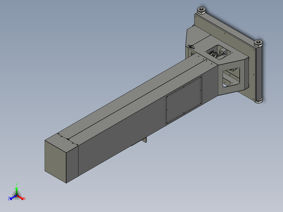 地面驱动式齿形皮带升降机主视图