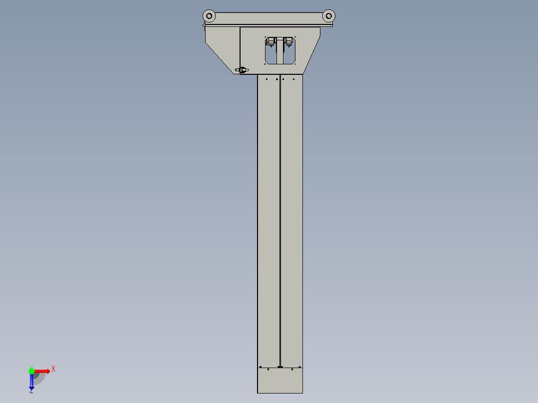 地面驱动式齿形皮带升降机俯视图