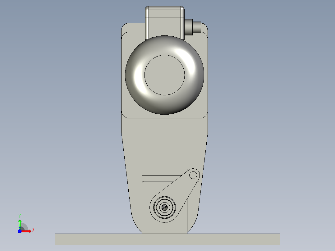 倒内角执行机构部分前视图
