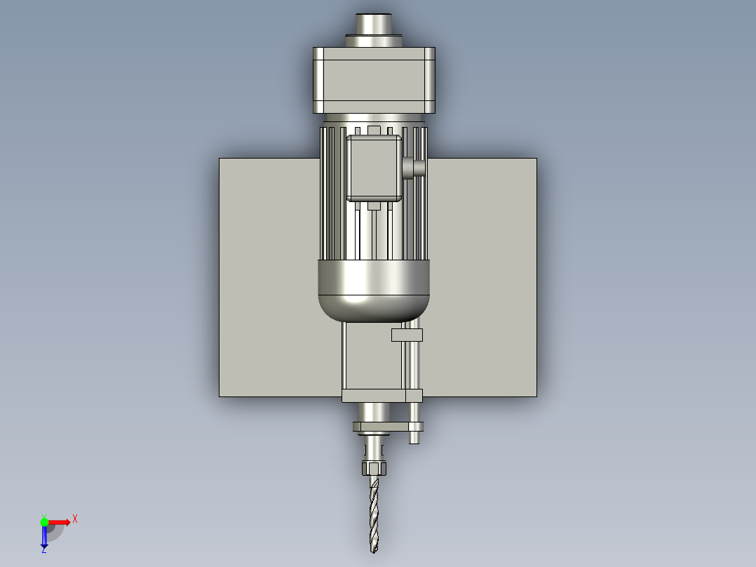 倒内角执行机构部分俯视图