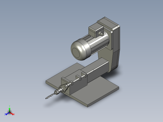 倒内角执行机构部分正等轴测缩略图