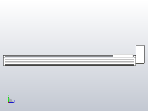 皮带直线轴半封闭可选导轨TPA-HNB-202D-140-L1000-LU-C-P75-N3左视缩略图
