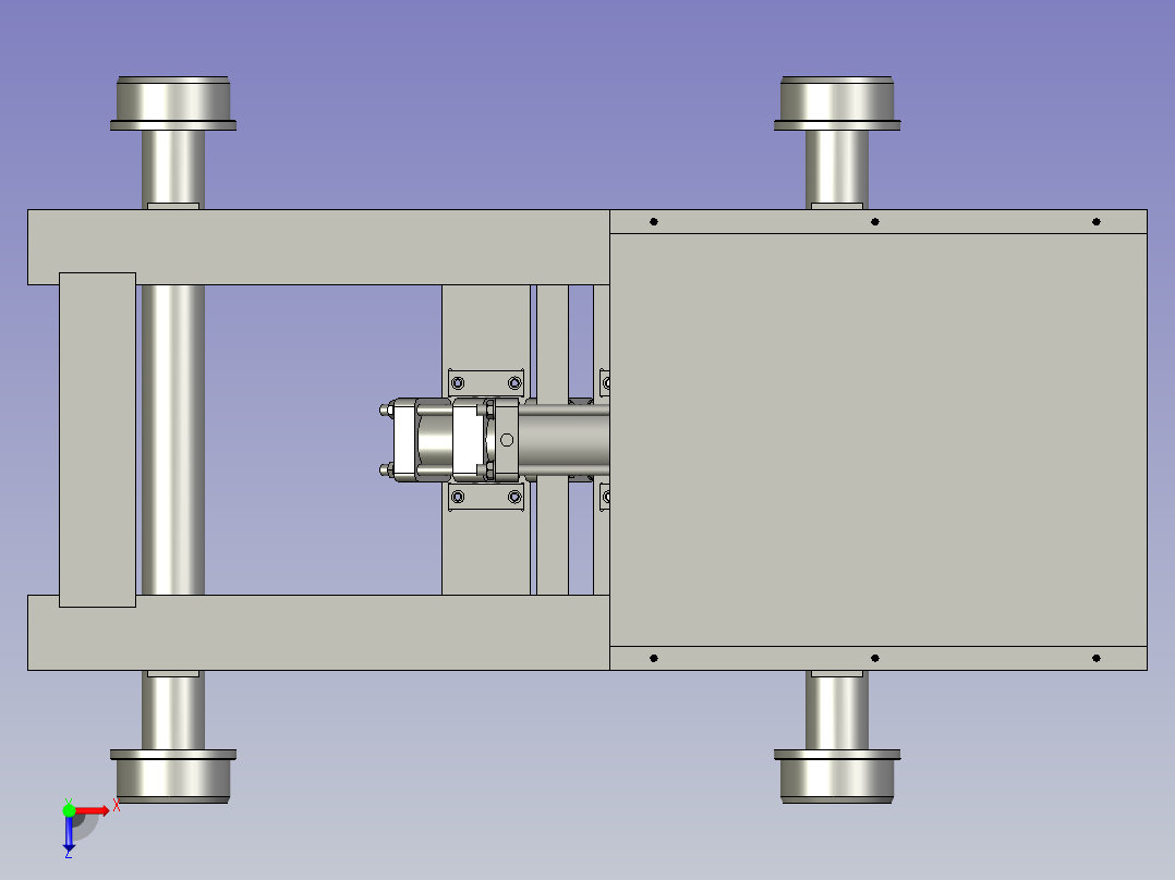 固定端钳口组件俯视图