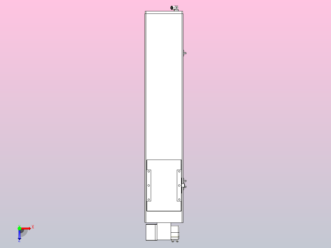 MCB17无尘皮带滑台[MCB17-L40-600-LD-P40-C3]俯视图