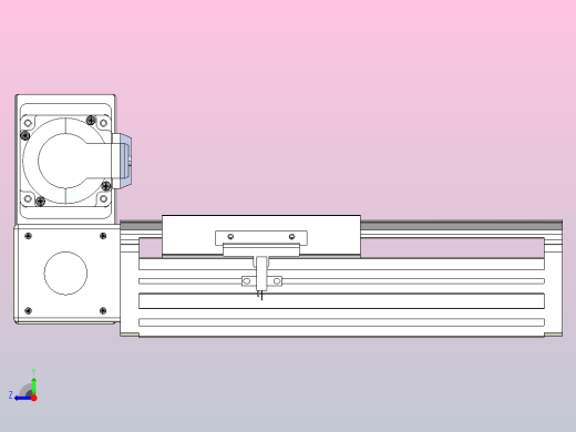 皮带直线轴半封闭可选导轨TPA-HNB-140D-120-L50-LU-C-P40-N3右视缩略图