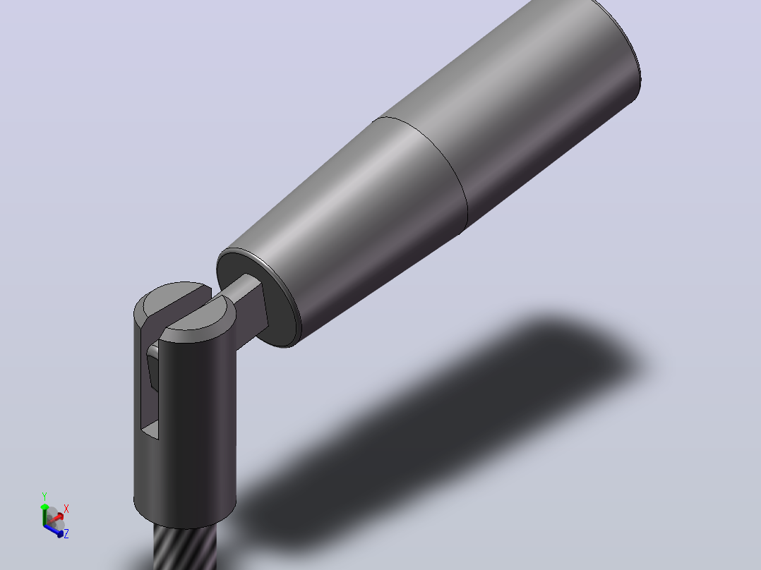 HY8310.11-1活节可折手柄[HY8310.11-1＼M8×63×12]主视图