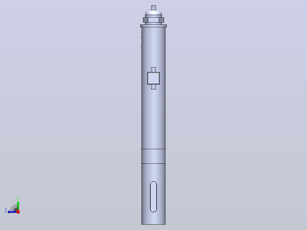 油烟检测器的防油烟固化检测探头右视图