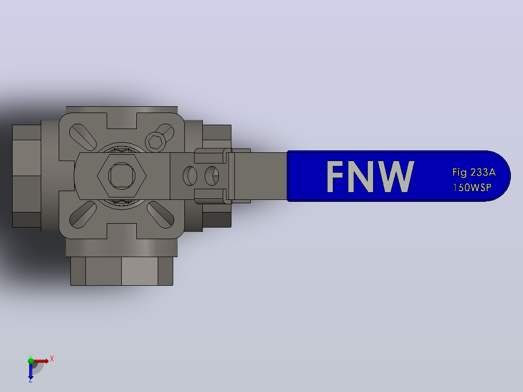 阀门、过滤器FNW-FNW233AF俯视图
