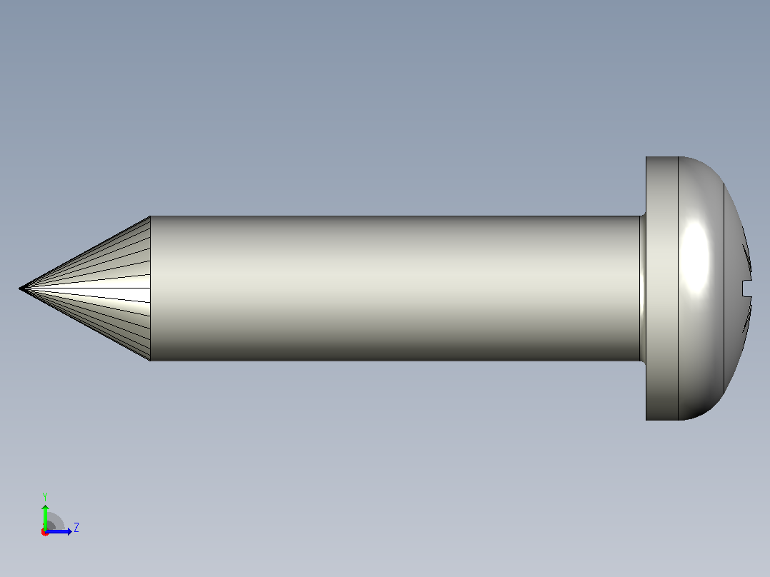 GB845_CZ-85 Z型槽C型盘头自攻螺钉左视图
