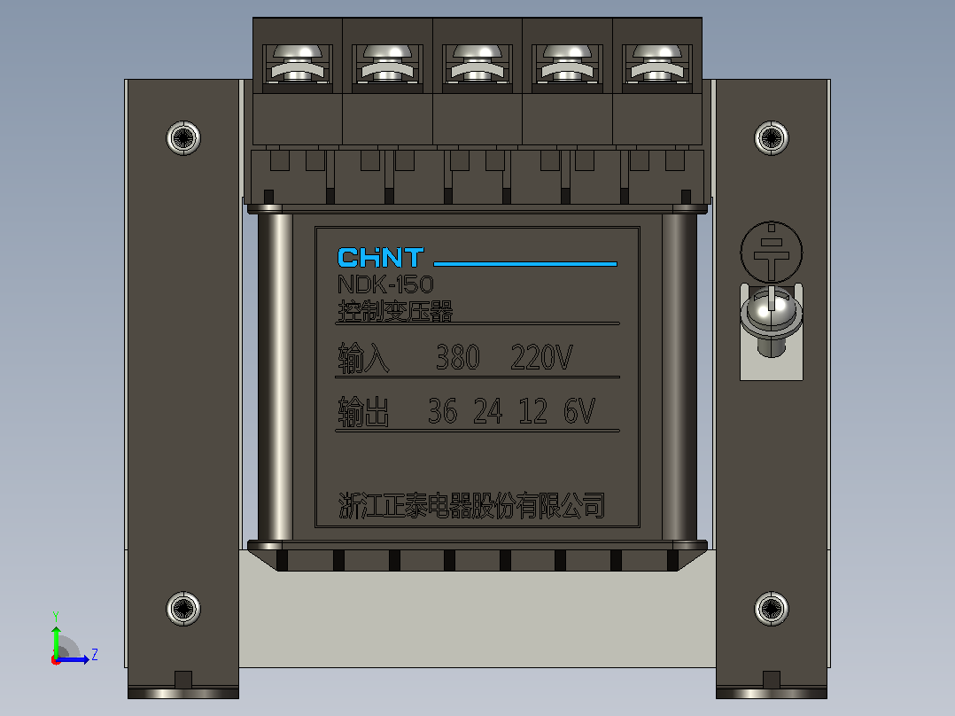 NDK-150控制变压器三维模型202407左视图
