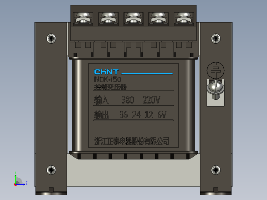 NDK-150控制变压器三维模型202407左视缩略图
