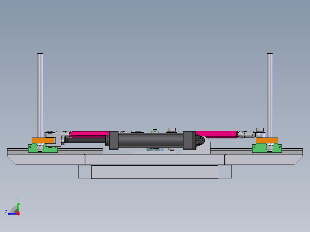 对中夹紧机构右视图