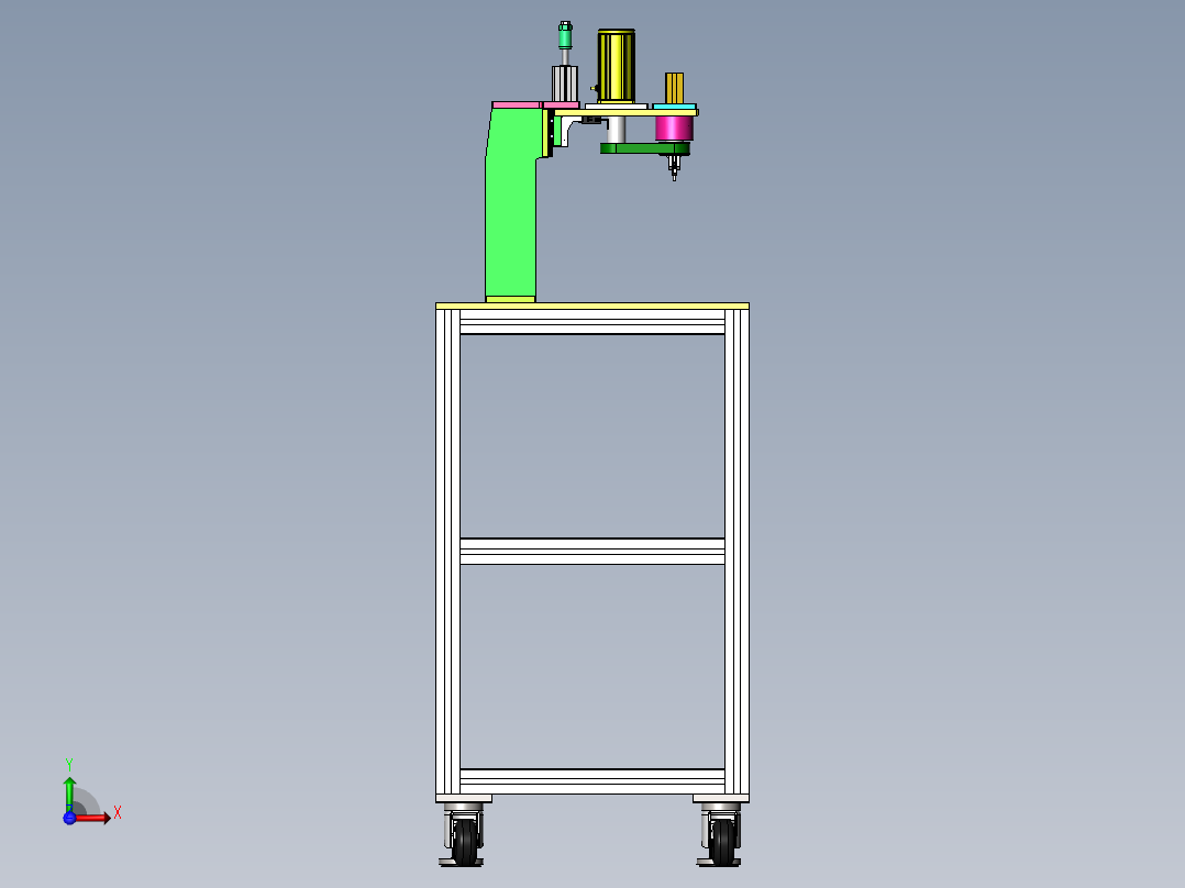 多工位气动打孔工装sw18可编辑前视图