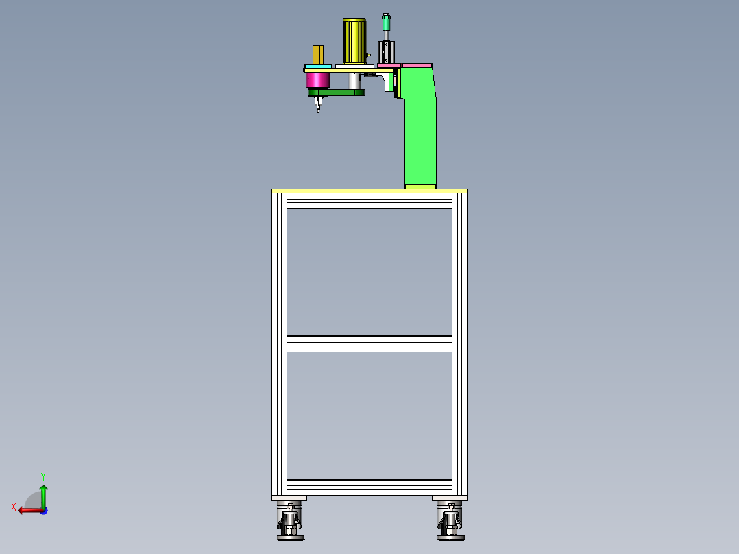 多工位气动打孔工装sw18可编辑后视图
