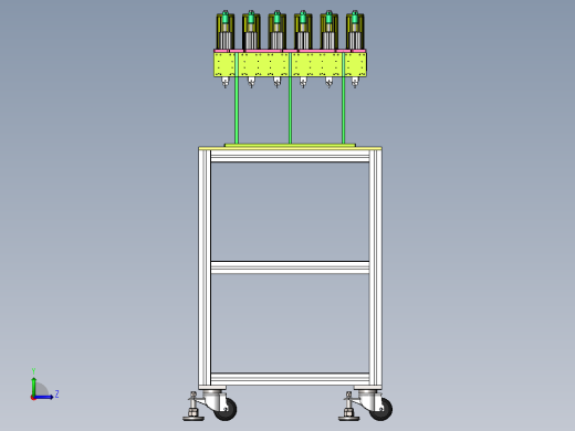 多工位气动打孔工装sw18可编辑左视缩略图