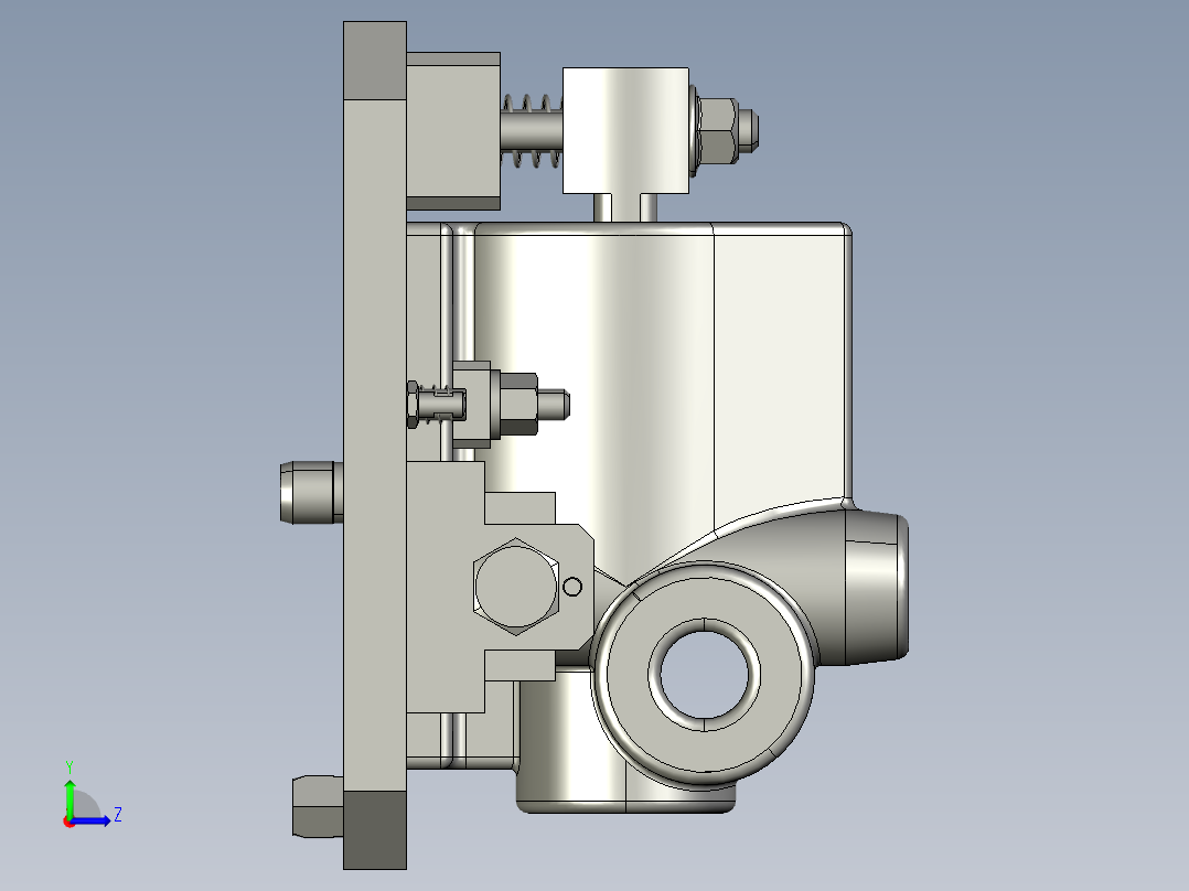 3轴数控铣床的夹具STP格式左视图