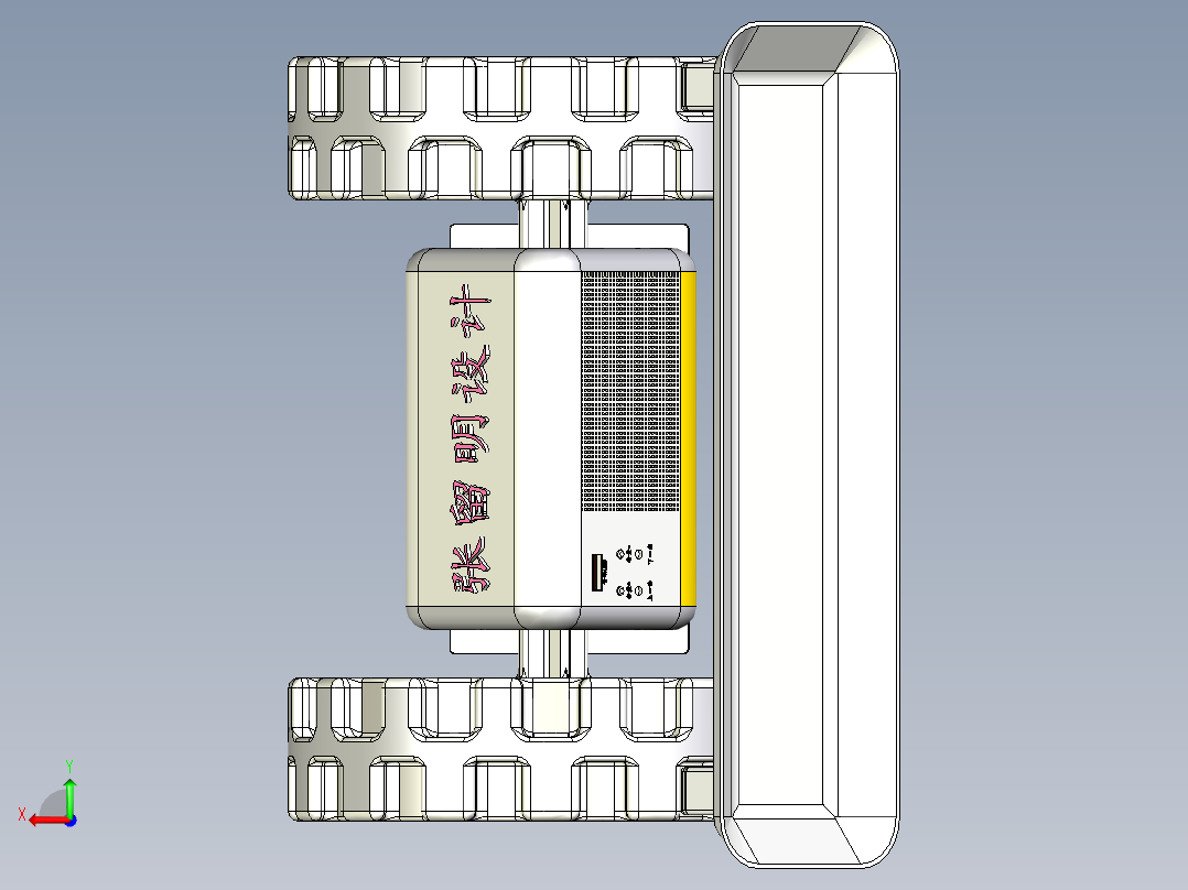 多功能实用创意闹钟后视图