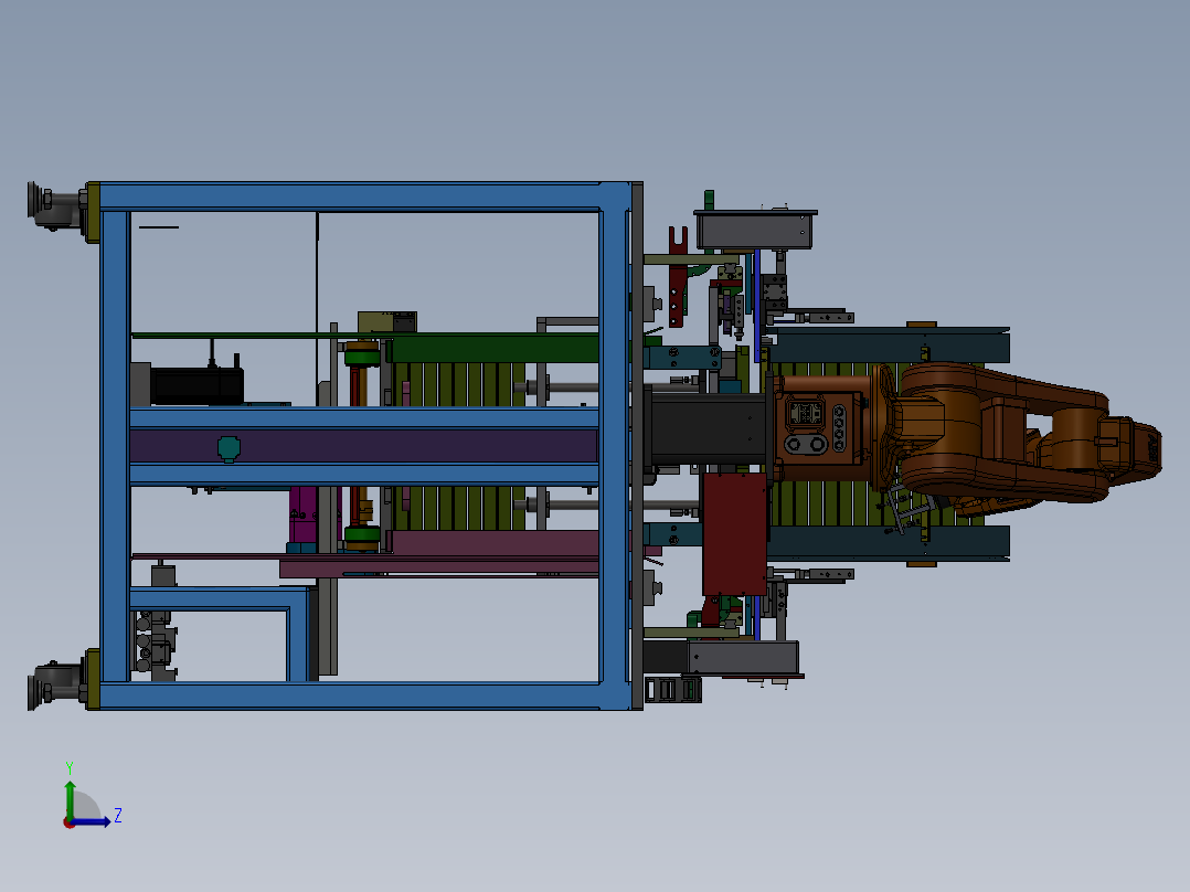 E418 TRAY盘自动上下料机左视图