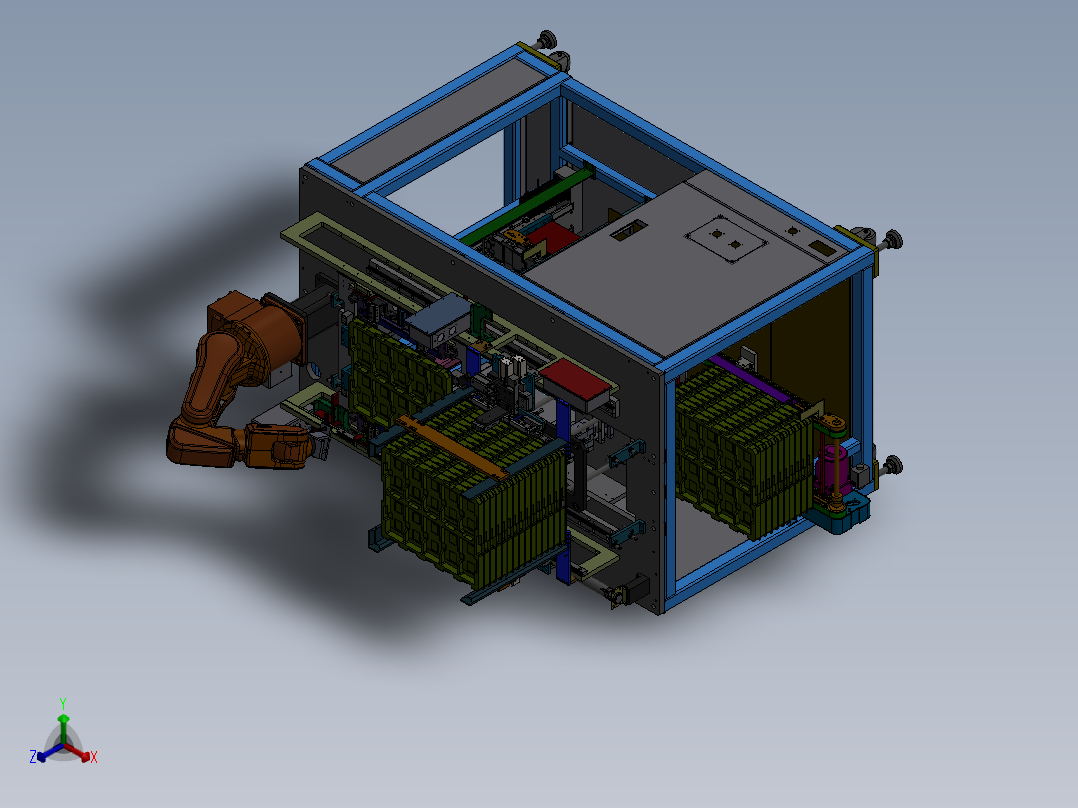 E418 TRAY盘自动上下料机正等轴测图