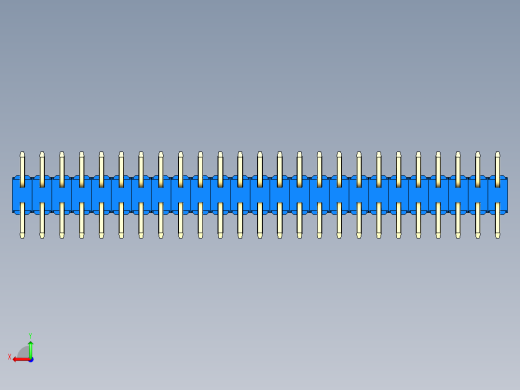 彩色公排针 100mil 2.54mm 系列-DS1022_blue_50p_100mil_TypeSMT_rev1.0后视缩略图