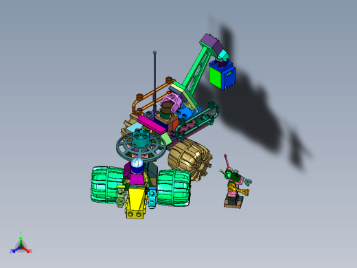 矿物采集车积木