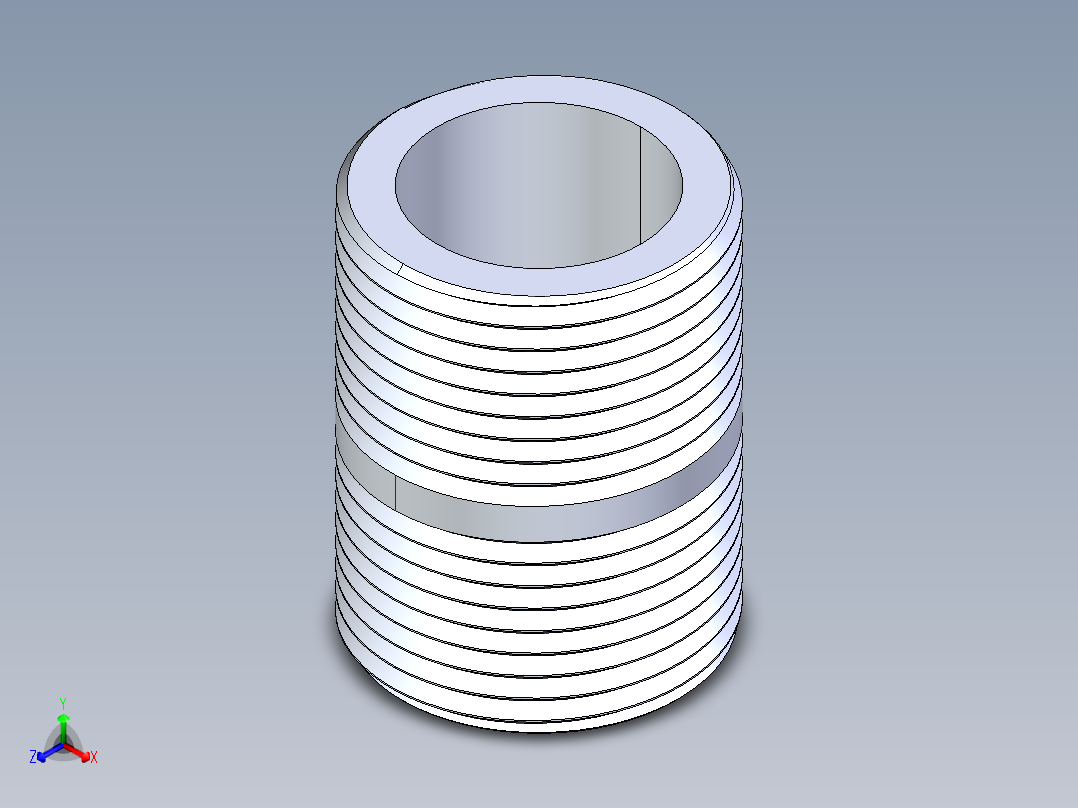 聚氯乙烯配件33-Sch80_Nipple_MPTxMPT_861-104_0.75in x Close主视图