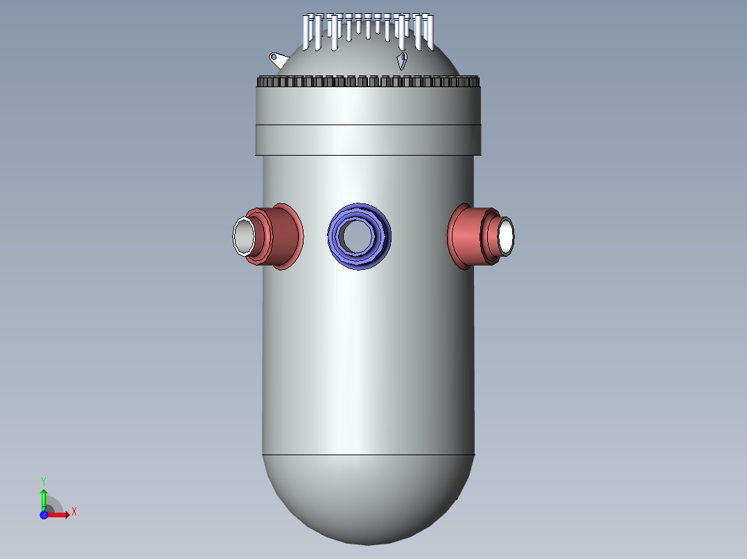 压力容器三维模型样图前视图