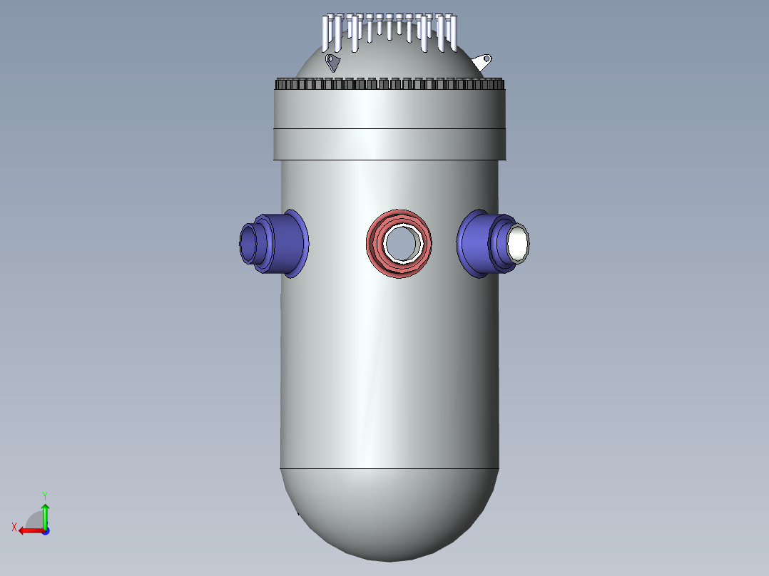 压力容器三维模型样图后视图