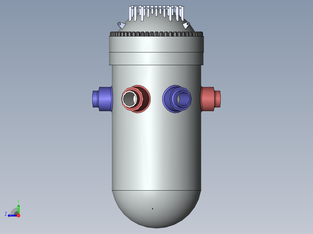 压力容器三维模型样图右视图