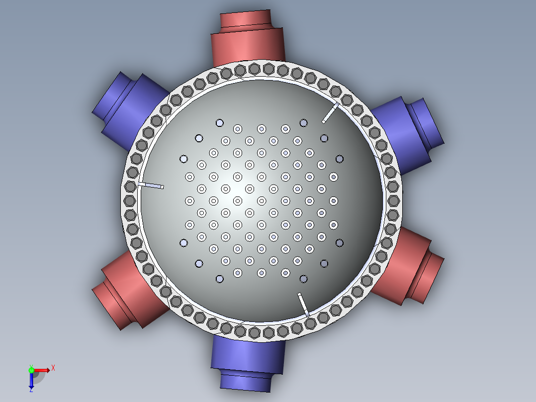 压力容器三维模型样图俯视图