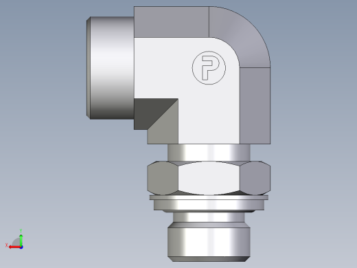 卡套式工业通用硬管接头EO_Adjustable_Locknut_elbow_WEE18LROMDCF后视缩略图