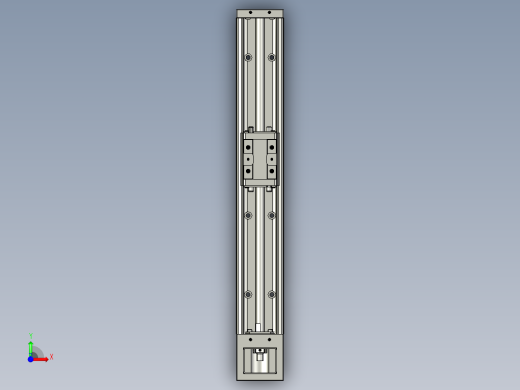 直线模组LHK60C-400A1-F0设计图纸前视缩略图