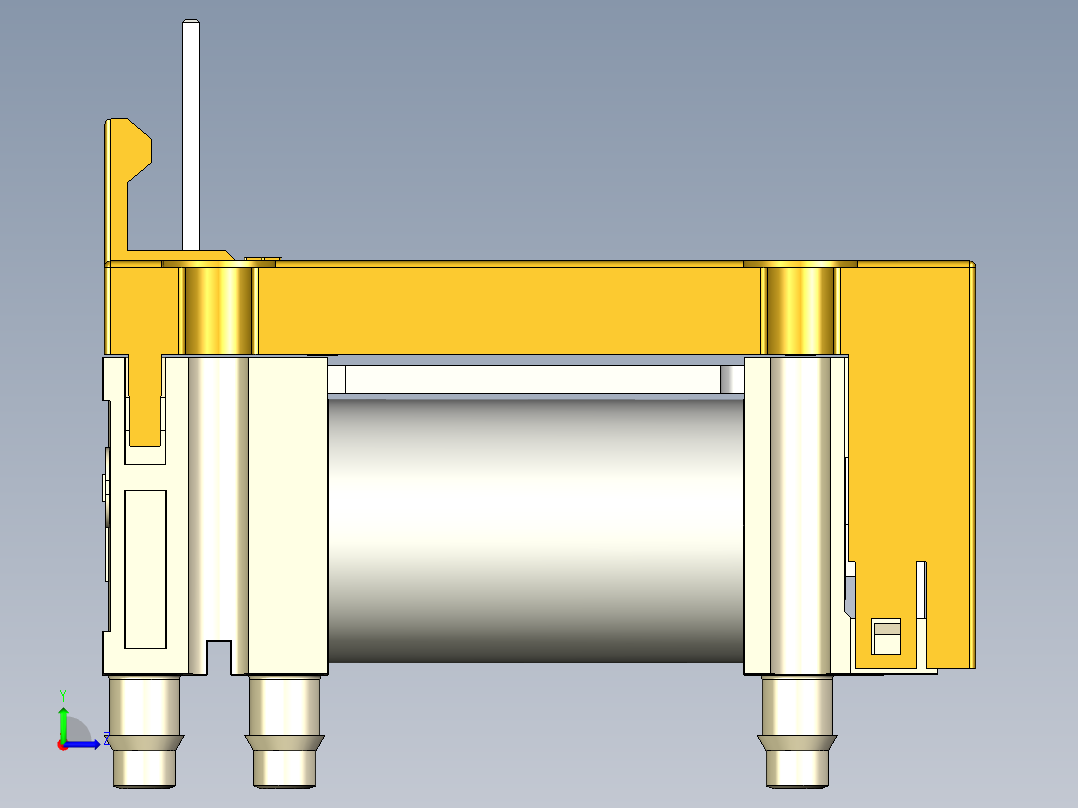 微型阀-微型电磁阀（HYD）精密电磁阀系列图纸左视图