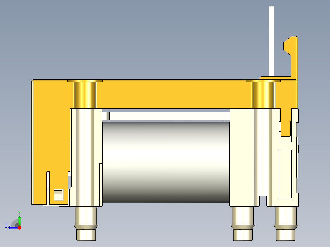 微型阀-微型电磁阀（HYD）精密电磁阀系列图纸右视图