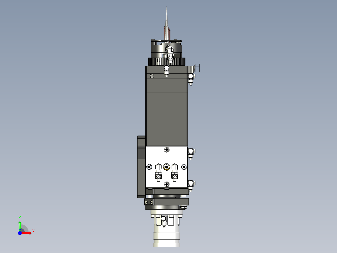 激光光纤加工头三维==1112437==80前视图