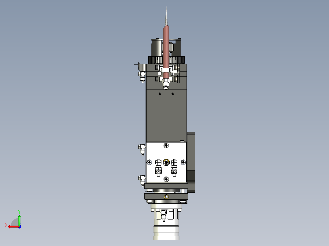 激光光纤加工头三维==1112437==80后视图