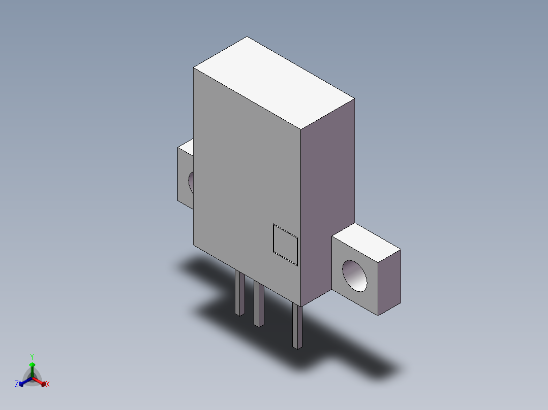 光电开关-EE-SPY301（配接线端子）正等轴测图