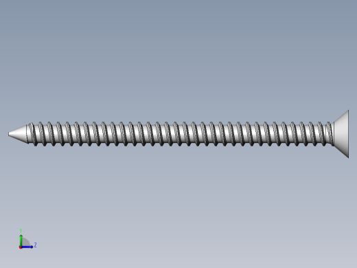 m3-13-to-40-沉头自攻螺丝-Screw M3 x 40 for Wood.SLDPRT左视缩略图