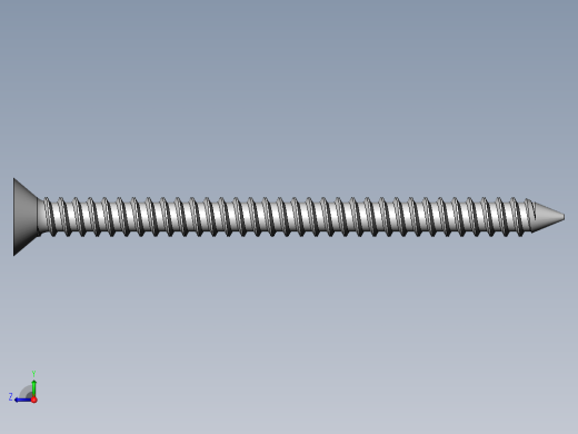 m3-13-to-40-沉头自攻螺丝-Screw M3 x 40 for Wood.SLDPRT右视缩略图