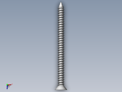 m3-13-to-40-沉头自攻螺丝-Screw M3 x 40 for Wood.SLDPRT俯视缩略图